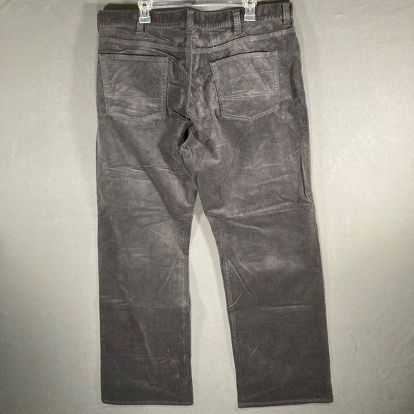 Kirkland Signature Mens Corduroy Pants 40x30 Gray Cotton Blend Trousers - Picture 1 of 9
